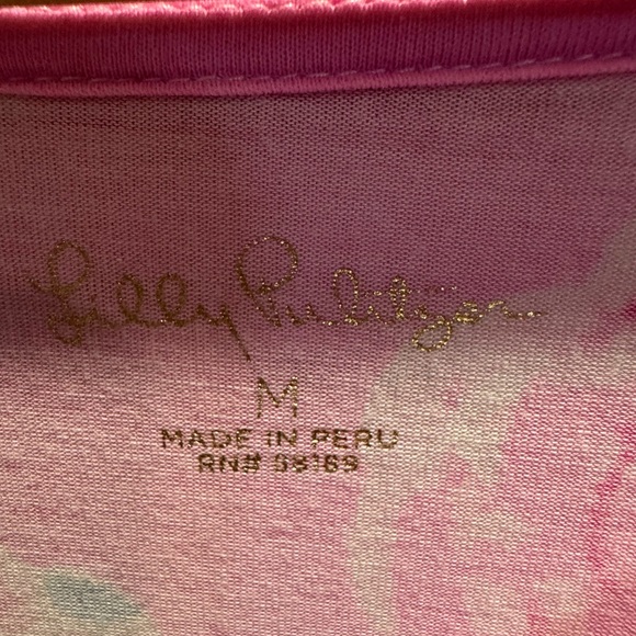 Lilly Pulitzer Finn Top in Prosecco Pink Pinking Positive Sz M - Picture 8 of 13